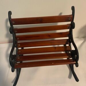 Decorative Wooden and Metal Mini Bench